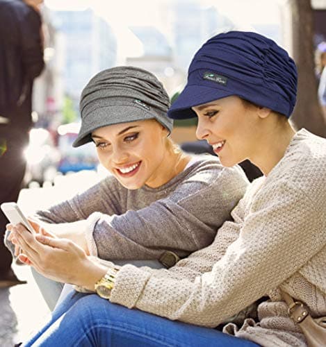FocusCare Novelty Headwear for Chemo Women Holiday Turbans for Travel Shopping Cap for Hair Loss Burgundy — view 6