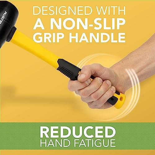 BLOSTM Heavy Duty Rubber Mallet - 16oz. Solid Rubber Mallet Hammer — view 2
