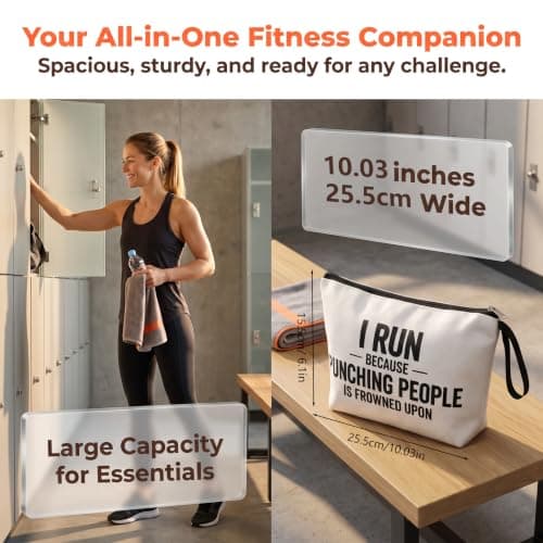 LCOLYDM Funny Running Gifts for Women, Marathon Runner Makeup Bag, 1 Piece — view 2