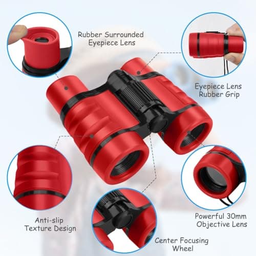 OSDUE Kids Telescope Outdoor Toys, 4x30 High Resolution Binoculars for Kids' Educational Learning and Sports Play, Gifts for Age 3-12 Boys & Girls — view 3