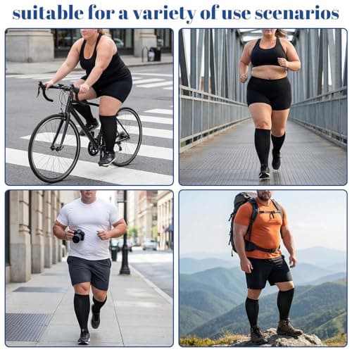 Compression Socks for Women Extra Wide Calf Plus Size Up to 7X — view 6