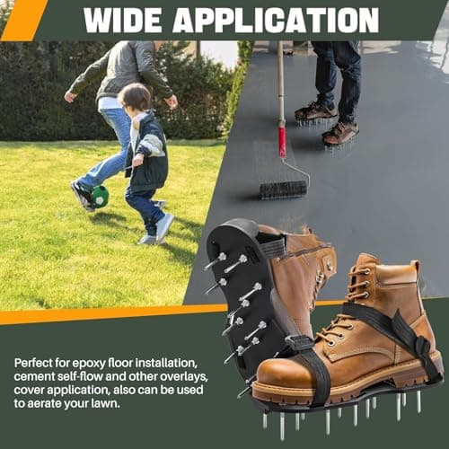 DASBET Epoxy Floor Spiked Shoes with Stainless Steel Shovel 2''/50mm Spikes — view 6