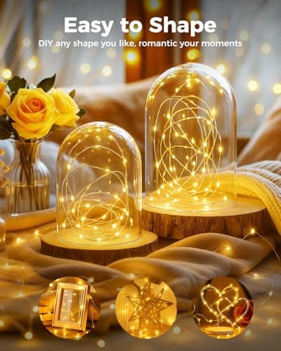 btfarm 3 Pack Fairy Lights Battery Operated, 2M 20 LED Small String Lights — view 4