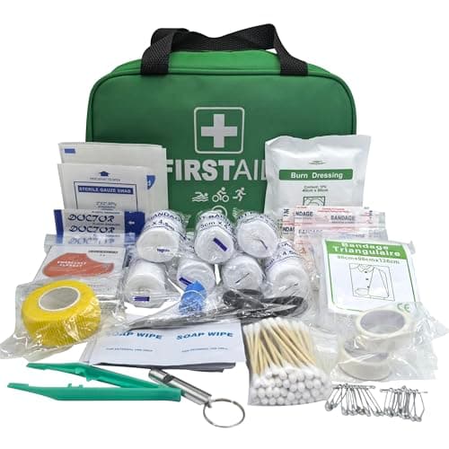 160 Piece First Aid Kit for Home, Car, Travel & Workplace – Portable Emergency Medical Kit with Bandages, Plasters, Gauze, Gloves & Scissors – Compact Safety Kit for Camping, Hiking & Family Use
