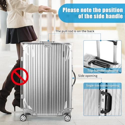 Yotako Clear PVC Suitcases Covers Protectors 30 Inch XL Large Luggage Cover — view 2