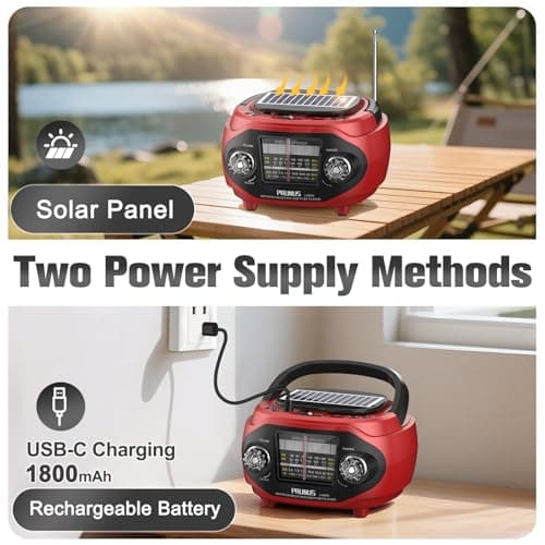 PRUNUS J-666S Portable Radio Bluetooth,1800mAh Rechargeable Battery — view 4