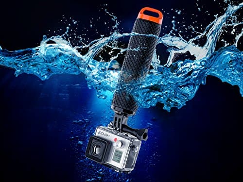 Waterproof Floating Hand Grip Compatible with GoPro Hero 13 12 11 10 9 8 7 6 5 4 3+ 2 1 Session Black Silver Handler & Handle Mount Accessories Kit for Water Sport and Action Cameras (Orange) — view 4