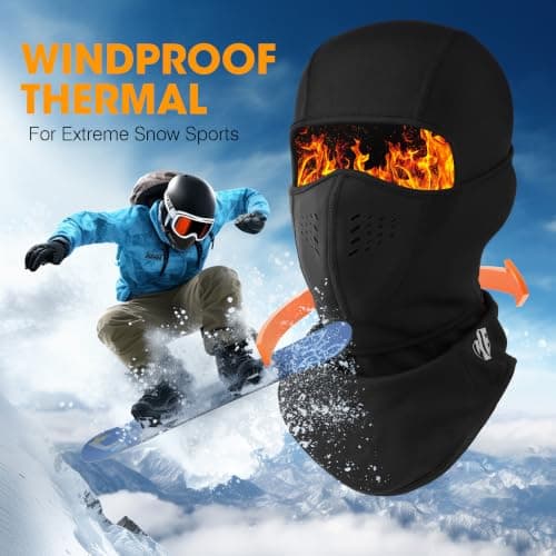 WTACTFUL Winter Balaclava Ski Mask Men Warm for Cold Weather Ski Motorcycle — view 4