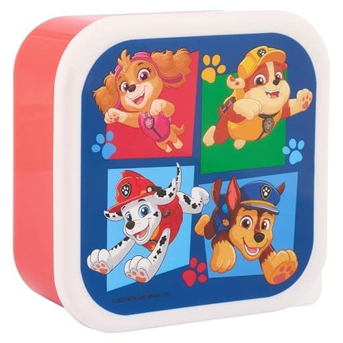 Paw Patrol Play Stackable Lunch Boxes - Set of 3, Durable & Eco-Friendly, Ideal for Kids & Superhero Fans - Perfect for School, Picnics & Travel — view 3