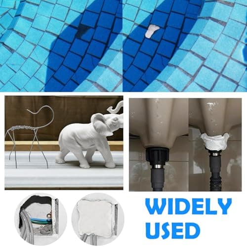 Epoxy Putty, 280g Fast Repair Pool Putty, Underwater or Above Epoxy Repair Clay for Fixing Leaks, Cracks, Filling - 2 Part Sculpt Clay for Bonding Metal, Tile, Ceramics, Plastic (Black) — view 3