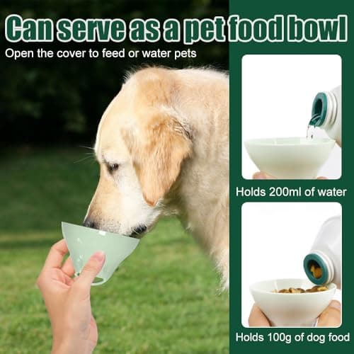 Dog Water Bottle,200ML Leakproof Pet Travel Bottle with Foldable Silicone Body & Hanging Buckle for Small Pets Outdoor Walking Hiking Travel — view 5