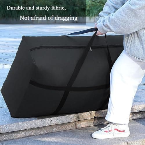 KXF 120L Large Capacity Storage Bag Waterproof Heavy Duty Moving Bag Sturdy Space Saver Saving Organiser Underbed Storage Organizer Large Clothes Box Packing Boxes for Duvet Blankets Bedding — view 3