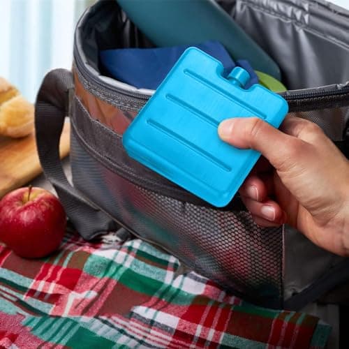 ZOPPER Reusable Ice Packs - Freezer Blocks 8cm mini Cooler Bags Assorted Colors RCoolest for Hours Powerful Chillers Lunch Box Travel Picnic and Outdoor Activities Ice Brick Picnic- 6pk — view 3