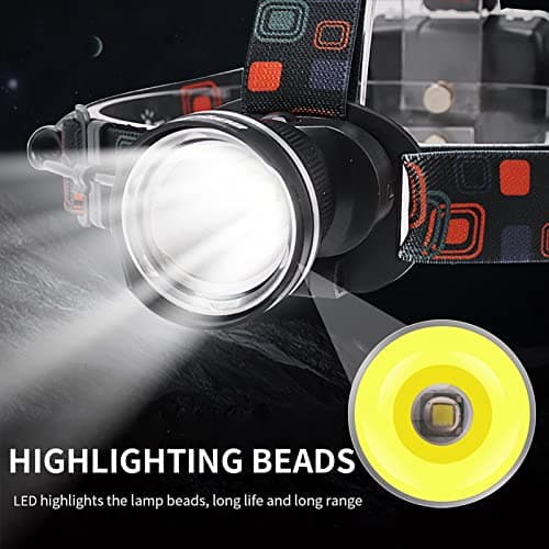 BORUIT LED Head Torch with White Light, 1000 LM Head Torch Battery Powered — view 2