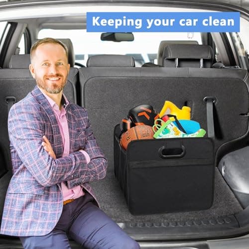 Car Boot Organiser, Xndryan Car Boot Bag Foldable Car Storage Organiser Boot Tidy for Car, Collapsible Multi Compartment Car Organiser, Reinforced Base And Comfort Handle Car Organiser Accessories — view 5