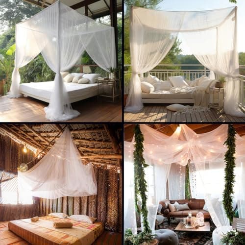 Mosquito Net for Queen & King-Size Beds - 2-Side-Opening Bed Canopy — view 3