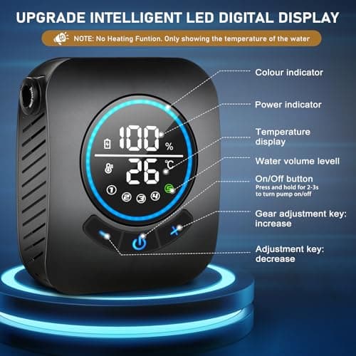 Spopal Advanced 8000mAh Portable Camping Shower for Camping Hiking(black) — view 3
