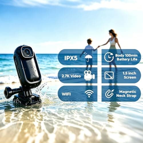 Xilecam 2.7K WiFi Magnetic Mini Body Camera, Portable Camera Charging Case — view 4