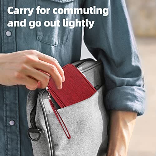 NEUSID Small Travel Cable Organiser Bag, Cable Pouch, Electronics Accessories Organizer Carry Bag, 3 Layers Pouch Storage All-in-One Gadget Storage Bag for Cable, Cord, Charger, Phone, Earphone — view 6