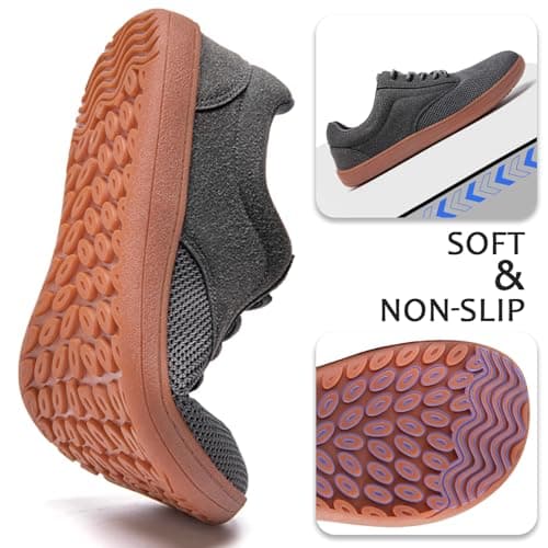 Oltyutc Barefoot Shoes Mens Trainers Wide Fit Shoes Grey Size 8 UK — view 4