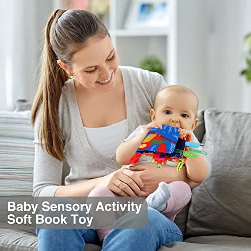 Dacitiery Baby Soft Cloth Book, Washable Sensory Book Toy for 0-24 Months — view 3