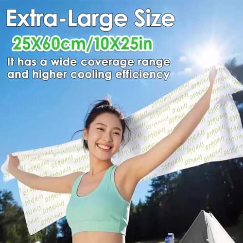 10 PCS Cold Towels, Cooling Face Wipes, Cooling Body Wipes, Camping Cooling Towels, 3s Ice Sensation Wipes for Hot Weather, Camping, Gym, Yoga, Marathon, Oversized (10x25in) — view 4