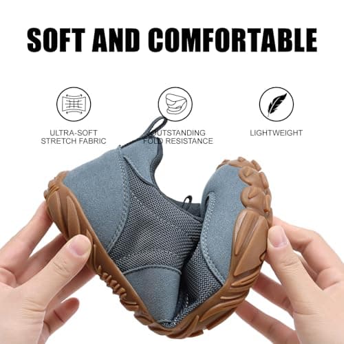 RUFONE Barefoot Hiking Shoes for Women and Men – Minimalist Trail & Walking Sneakers, Spacious Toe Box, Non-Slip, Dark_grey, 9 Women/7 Men — view 5