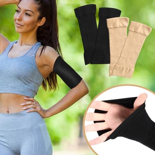 KIPTVO 2PCS Elastic Arm Compression Sleeves for Women, Tattoo Cover up Sleeve, for Muscle Pain,Lymphedema Armsleeve, Tight fit Suitable for Boys and Girls — view 5