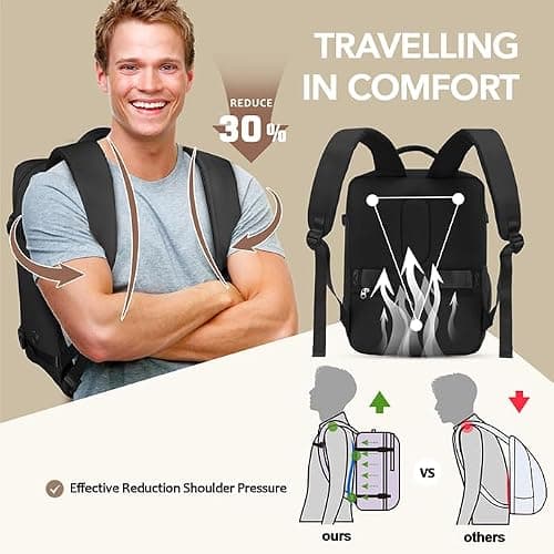 Xkdoai for Ryanair Cabin Bags 40x30x20, Travel Backpack Womens — view 3