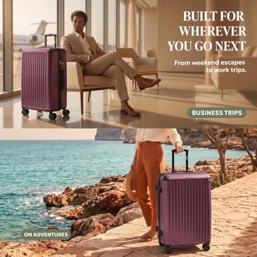 LUGG Sky Rover 28 Inch Suitcase Hard Shell Luggage, Strong & Lightweight with Secure TSA Lock, Smooth 360° Wheels, Internal Pockets - Airline Approved - 76x49x29cm - 5 Year Warranty — view 5