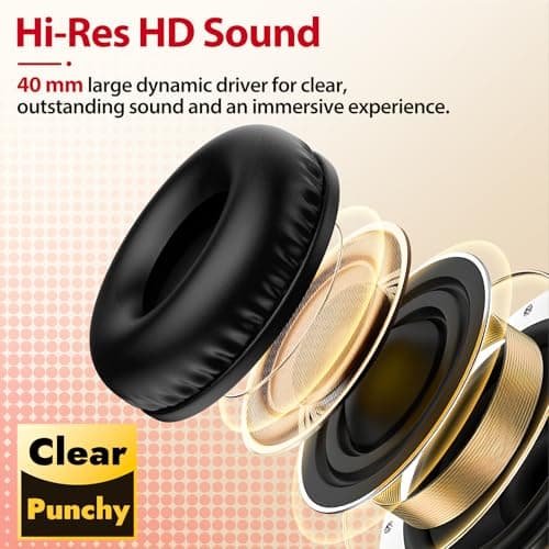 INFURTURE USB C Headphones Wired Over-Ear Headphone with Microphone — view 5