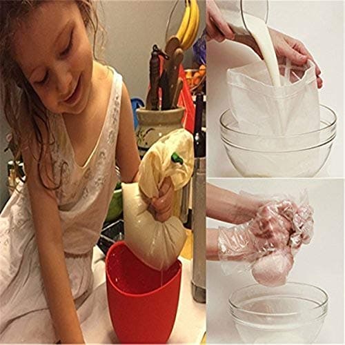 2 Pcs Pro Quality Nut Milk Bag - Big 10"X12" Commercial Grade - Reusable Almond Milk Bag & All Purpose Food Strainer - Fine Mesh Nylon Cheesecloth & Cold Brew Coffee Filter — view 5