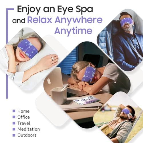 BeHoomi Lavender Scented Steam Eye Mask – 10 Pack, Self-Heating Warm Compress for Eyes, Soothing Moist Heat Relief, Relaxation & Sleep Aid, Perfect for Travel, Spa & Gifts — view 6
