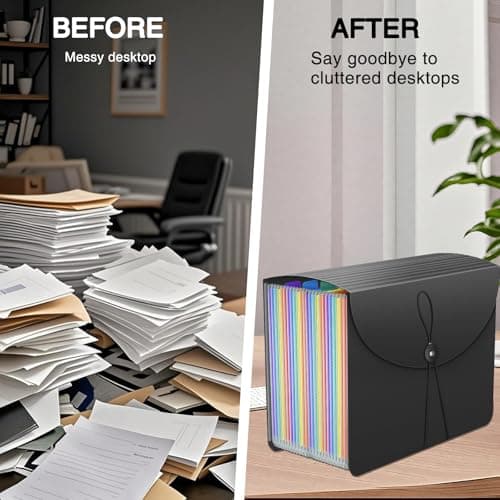 A4 Expanding File Organiser Accordion Folder, 24 Compartment, A4 Size — view 6