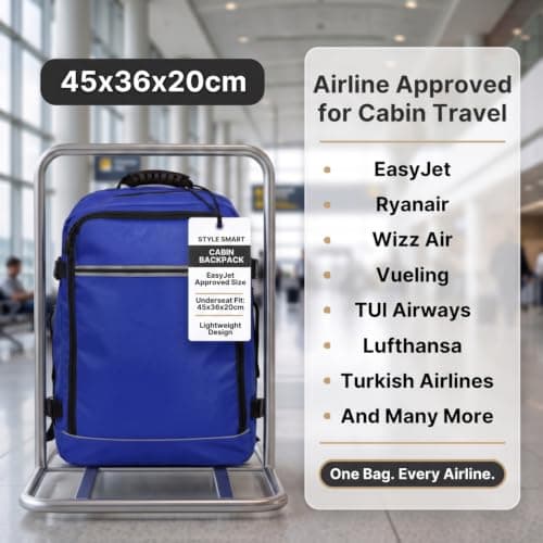 Easyjet Cabin Bag 45x36x20 Carry On Bag New Easyjet 45x36x20 - Navy — view 5