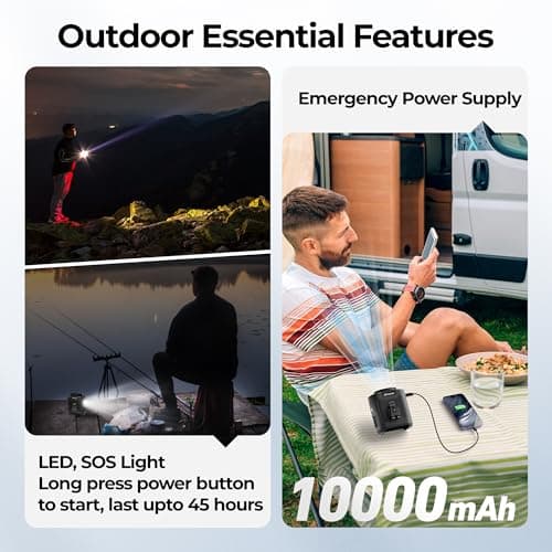 Amacool Portable Waist Fan Clip On,10000mAh Rechargeable Wearable Shirt fan — view 3