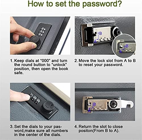 Real Paper Transfer Book Safe for Jewellery, and Hollow with Hidden Compartment, Key and Combination Lock (Les Miserables, Combination Lock) — view 6