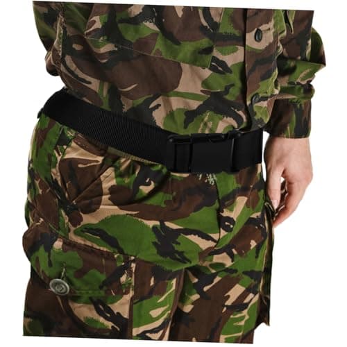 Healeved Mens Elastic Stretch Work Belt Unisex Adventure Web Sports Belt Nylon Travel with Quick Release Buckle Comfortable Elastic Waist Strap for Hiking Camping and Daily 49.21 Inch (Black) — view 3