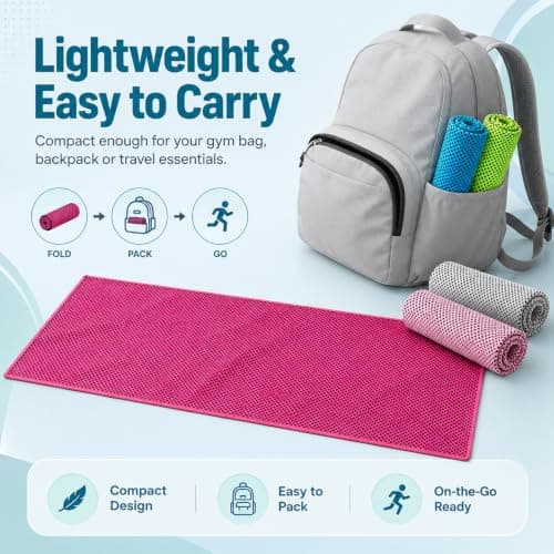 ILOVMUP 3PCS Quick Drying and Cooling Towels, Breathable Fibre for Sports — view 5