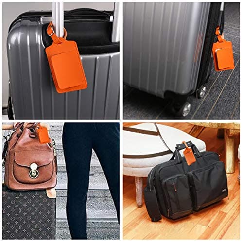 flintronic Travel Luggage Tags, 2PCS Baggage Labels, Suitcase ID Tags, Handbag Tag Labels, Luggage Suitcases Tags for Preventing Loss of Bags and Suitcases — view 5