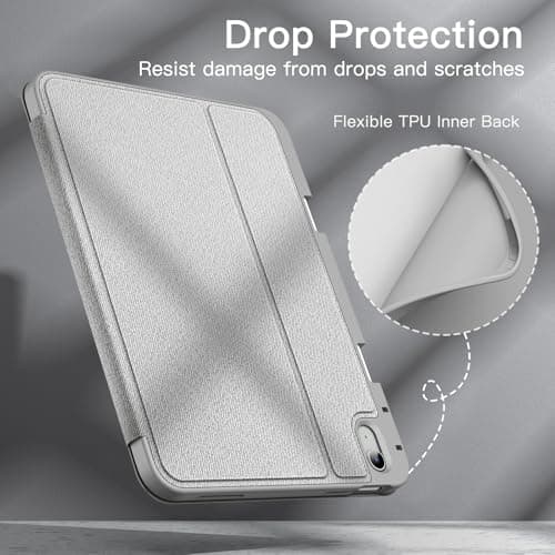 JETech Folio Case for iPad (A16) 11th/10th Gen, Silver — view 6