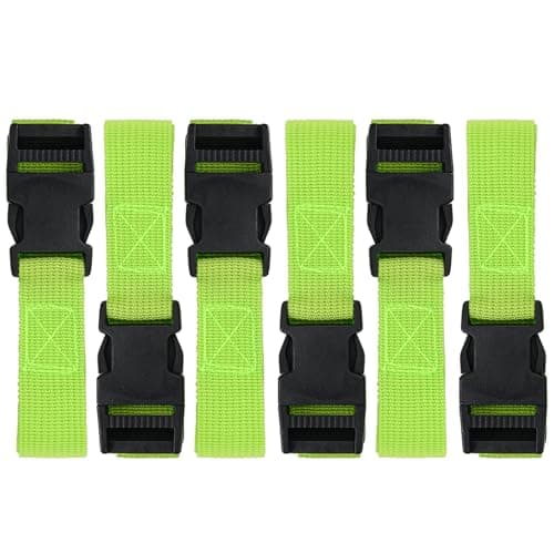 Hiziwimi 6Pcs Green Luggage Straps for Suitcases with Quick-Release Buckle — view 6