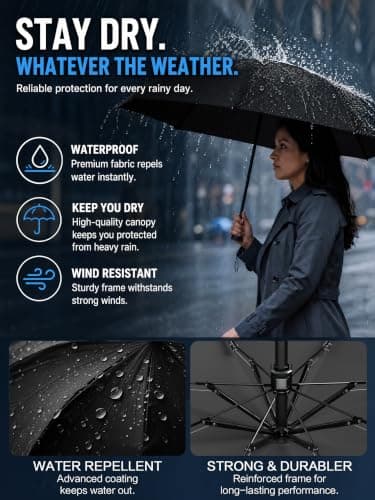 Mini Travel Umbrella for Sun Protection, SPF 50+ Compact UV Umbrella — view 3