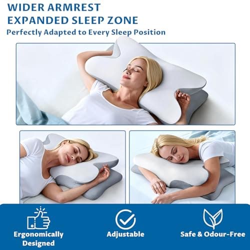 Cervical Memory Foam Pillow for Neck Pain Relief, Side Sleeper Pillow — view 6