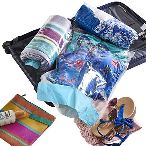 Addis 518134 Home Vacuum Storage Bags with 100% air-Tight Static Seal & Store Travel Twin Pack Set, Clear, 40 x 55cm — view 2