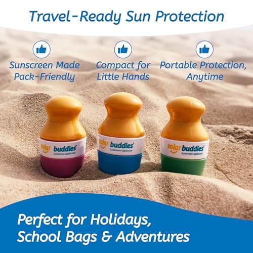 Solar Buddies Sunscreen Applicator - Leopard Single - Refillable Roll on Sponge Sunscreen, Suncream & Lotion Applicator For Kids, Adults & Families - Holds 3.4fl oz, Perfect Size for Travel — view 6