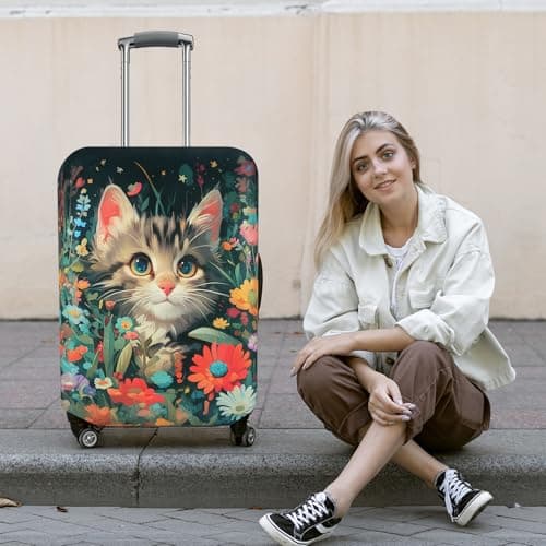 Chostky Luggage Cover for Suicase, Washable & Stretchable Suitcase Cover, Approved Travel Baggage Covers, Personalized Suitcase Protectors Accessories Baggage Covers (Style 5, L(26-28 Inch)) — view 6
