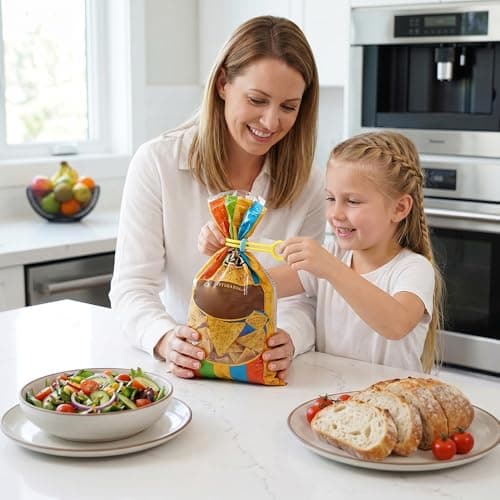 20 Pcs Reusable Food Bag Clips & Cable Organisers, Adjustable Multi-Purpose Silicone Tie Straps, Quick-Release Wire Tidies & Bread Bag Sealers for Kitchen, Home, Desk & Travel (Random Colours) — view 5