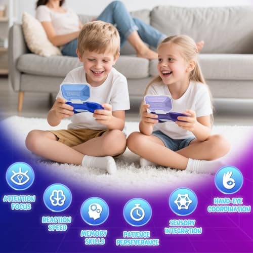 Toys for 5 6 7 8 Year Old Boys Kids Gifts: Sensory Toy for Boy Age 4-9 Travel Handheld Games Consoles for 6 7 8 9 Year Old Girls Birthday Presents Kid Teenage Electronic Autism Fidget Memory Game — view 4
