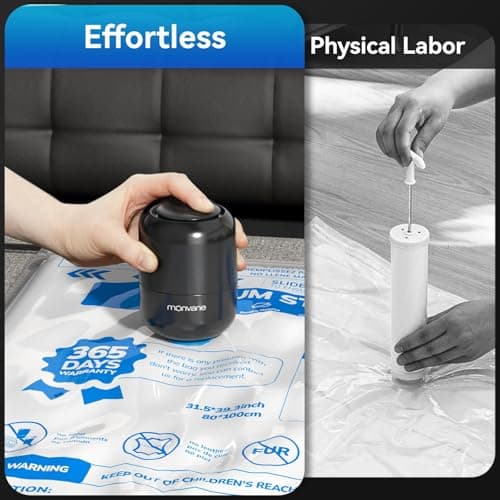 Vacuum Bag Electric Air Pump - Portable Vacuum Pump for Space Storage Bags Powerful Compression Pump for Clothes Blankets (Wired) — view 4